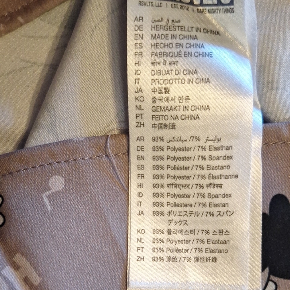 RSVLTS Men's Gray Mickey Mouse Casual Shirt - Picture 6 of 7